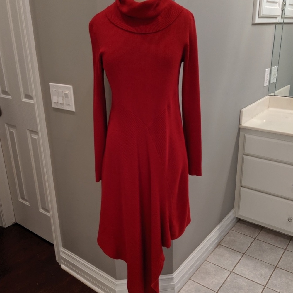 Nieman Marcus knit Red. Asymmetric dress